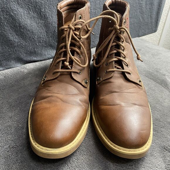 Levi's Windham UL Fashion Casual Hiker Boot (Dark Tan) Synthetic Mens Size 12 - Picture 2 of 7